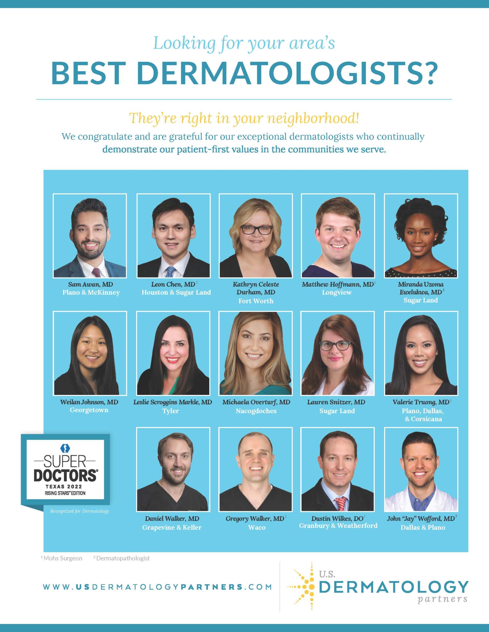Texas Monthly Super Doctors 2022 U.S. Dermatology Partners